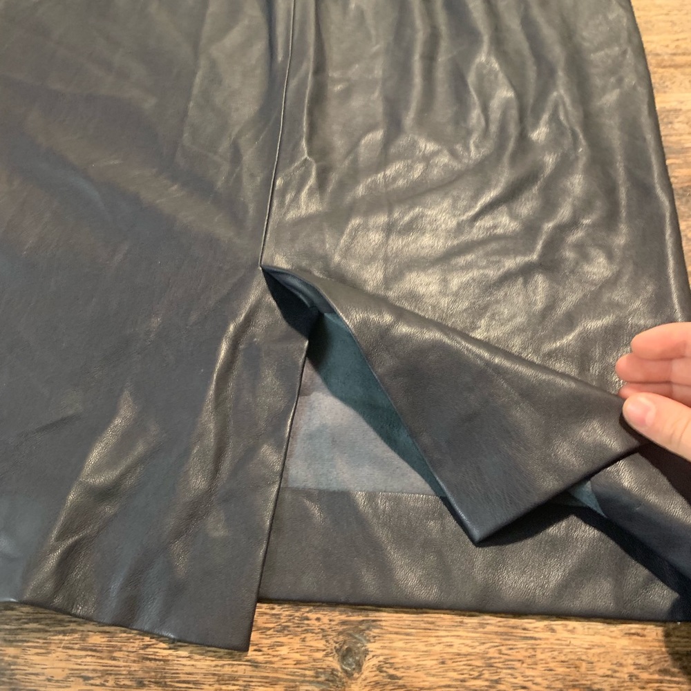 NWOT Faux Leather Knee-length Skirt